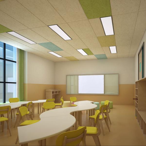 Buy 15mm/ 20mm/ 25mm/ 35mm Thickness Custom Colors Wood Wool Sound Absorption Acoustic Panels at wholesale prices