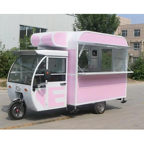 Customized 1.5KW-4.5kw Three Wheels Electric Scooter Food Cart Tuk Tuk Mobile Kitchen Tricycle