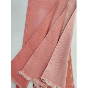 Woven Pink Color Left Twill Style 10.6oz Denim Fabric With 10*7 Construction For