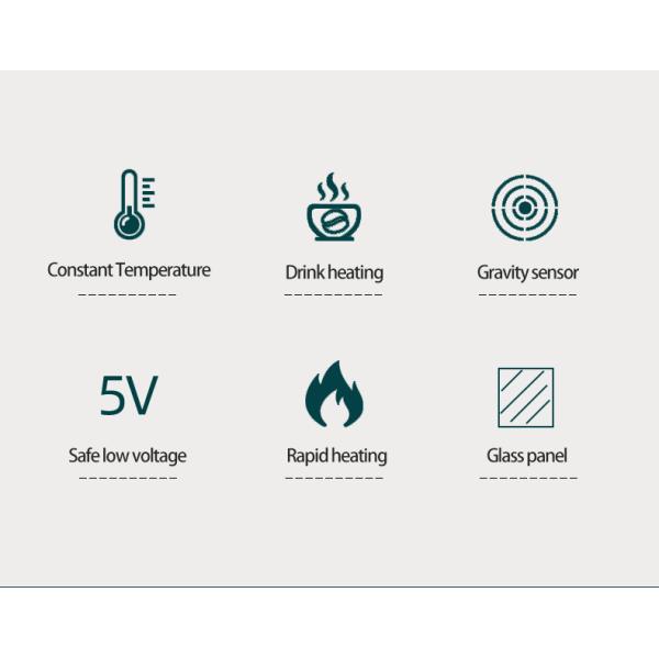 2023 Hot Sell Smart Ceramic Sublimation Coffee Cup Mugs, Constant Temperature 55 Degree Usb Electric Coffee Mug Warmer