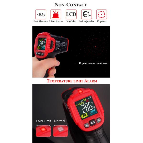 145x92x45mm Infrared Thermometer Digital Temperature Gun