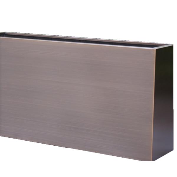 Black metal planters large outdoor rectangle flower pot for sale