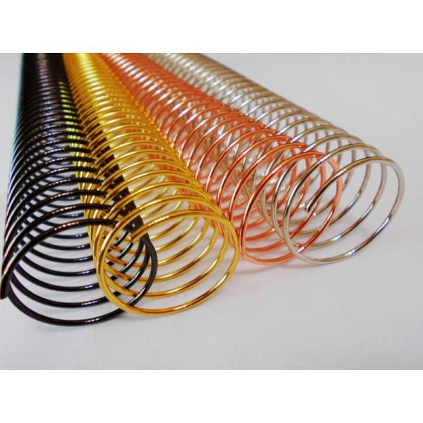 4:1 Thickness 2.0mm Metal Spiral Binding Electroplated Gold Silver Wire Coil