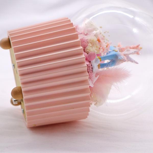 Decorative Glass Flower Box Customized Color Gift For Marriage Proposals