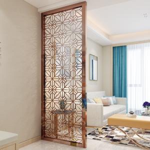 Rose Gold 201 Stainless Steel Room Divider Strong Support