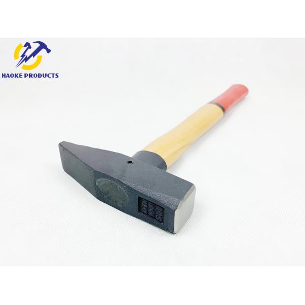 DIN Standard Forged carbon steel German Type Safety Machinist hammer with double color wooden handle