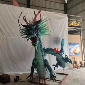 Alive Sound Realistic Animatronic Animals Chinese Mythical Creatures Green