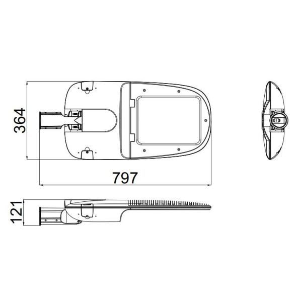 3030 Cree Led Street Light , IP66 150W Led Outdoor Area Street Lighting