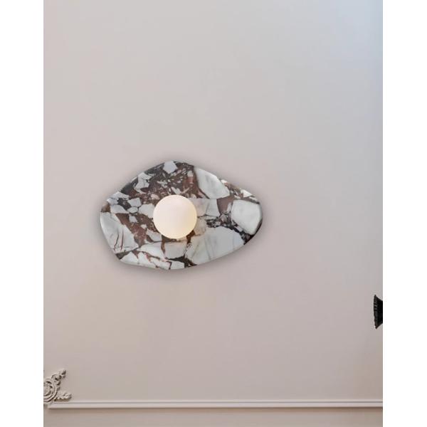Modern simple marble creative wall lamp Italian bedroom entrance staircase study stone wall lamp