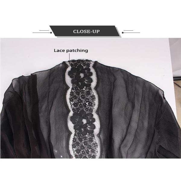 Solid colors Snow black 100 polyester Women Chiffon Dresses