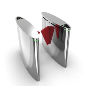 Low Noise Flap Barrier Turnstile Gate SUS304 With Sound / Light Alarm Function