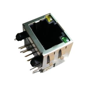 RJHSE5387 Shielded RJ45 Modular Jack 8P8C With LED LPJE101A4NL