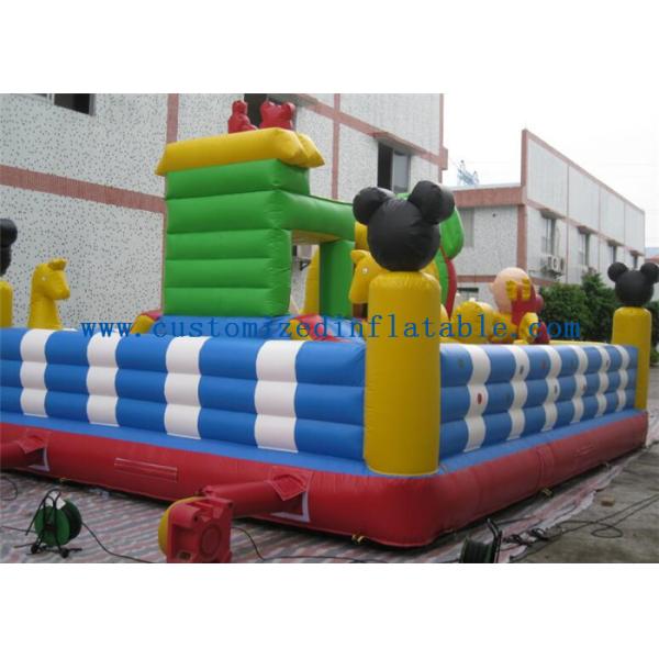 Kids Inflatable Amusement Park Equipment , Inflatable Fun City For Toddlers