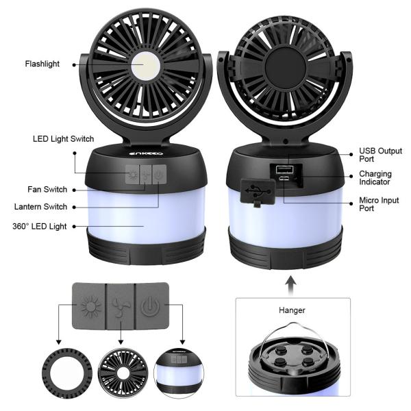 3 in 1 Power Bank Camping Lantern Mini Fan For Backpacking, Camping & Hiking, Gifts & Premiums Manufacturers & Suppliers