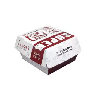 Custom Recyclable Kraft Hamburger Box – Eco-Friendly Fast Food Takeaway