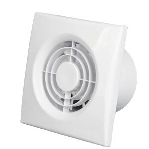 White 4 Inch 100mm Bathroom Ultra Quiet Ventilation Fan with LED Light Plastic