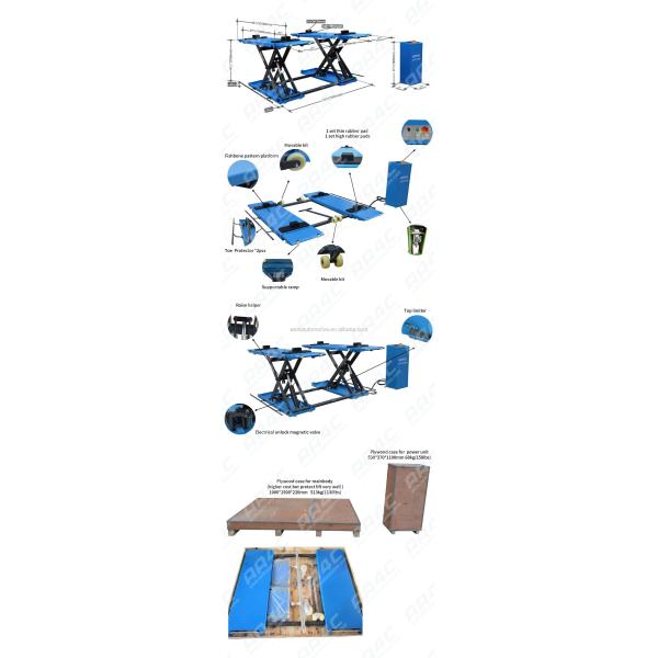 AA4C mid rise scissor lift auto lift vehicle ramp car lift 1M high 3T capacity automatic unlock AA-TCL3100EB