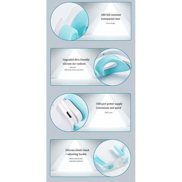 Portable Electric 3 Color Led Eye Therapy Mask Vibrating Eye Massage Masker Device