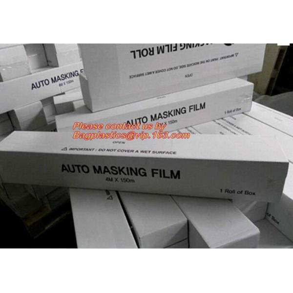 Auto Paint Plastic Protection Masking Film Car Accessories, Disposable Car Accessories Paint Masking Film,PE Semi-Fini