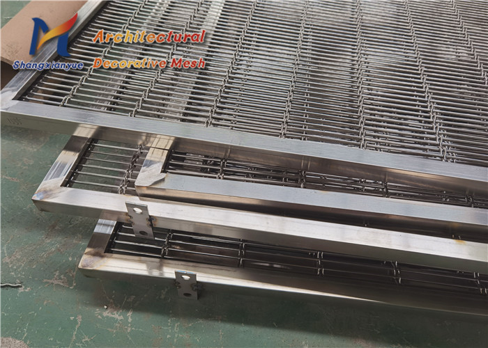 Quality Grey Architectural Cable Mesh 80mm Decorative Metal Mesh Panels for sale