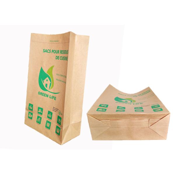 Open Mouth Kraft Paper Sacks 2 Ply / 3 Ply Breathable GMP Standard Square Bottom