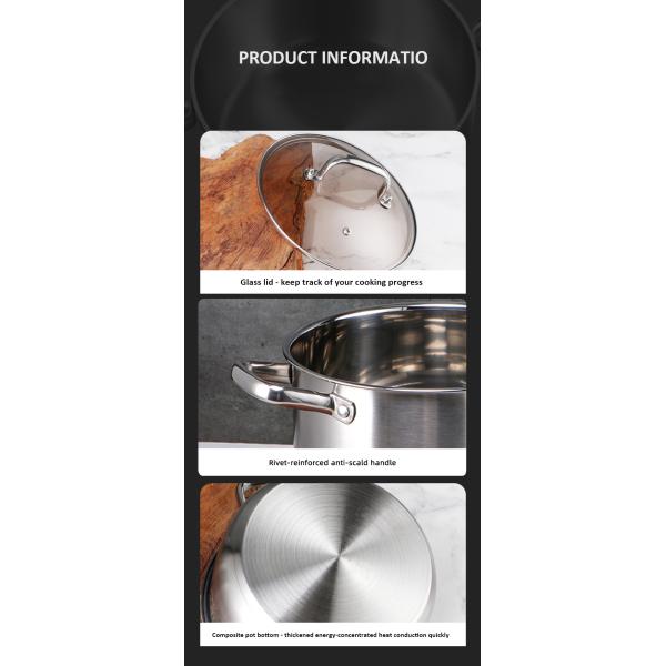 Hot Sale 10 Piece Royal Kitchen Cookware Set Stainless Pot Cooking Cookware Soup Pot