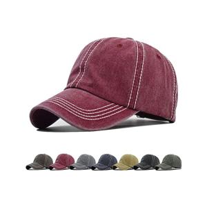 Plain Distressed Washed Black Dad Baseball Trucker Cap