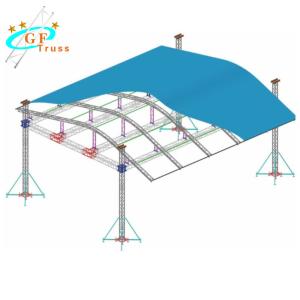 6082 Curved Canopy Arch Roof Truss For Indoor Performance