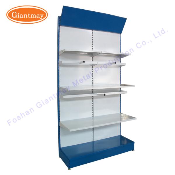 Metal Supermarket Rack 3 Tiers Retail Shop Stand Easy Assembly