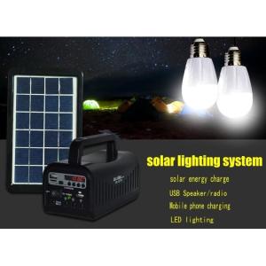solar powered energy 5W solar home system with lithium battery LED emergency