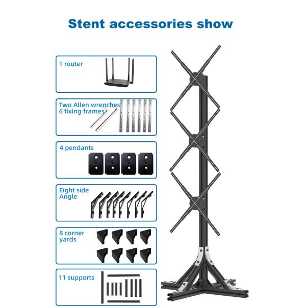 Splice Function 1800 Brightness LED Fan 3D Hologram Projector for Wall Display