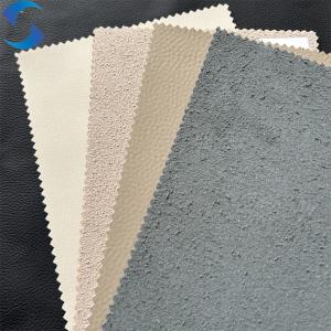 Artificial PU Flocked Backing Technics Elastic Embossed Synthetic EPU Leather