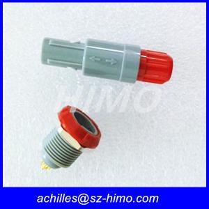 two key 7 pin Lemo plastic push pull connector with grey color