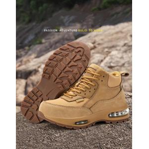 China Air-cushion Sole Safety Work Boots In Khaki Oxford Fabric For Maximum Protection on sale