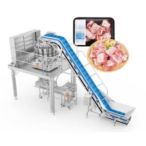 Ribeye Steaks Screw Multihead Weigher Plastic Box Packaging Equipment
