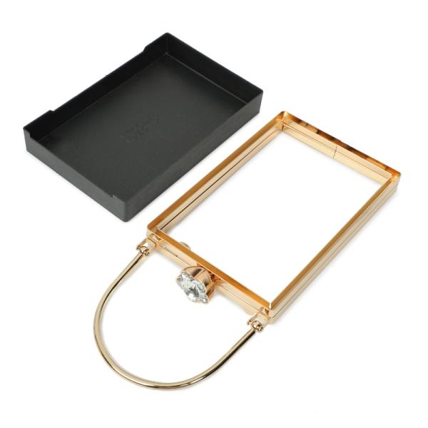 ODM OEM Clamshell Clutch Frames Box Wearproof Rose Gold For Luggage Wallet