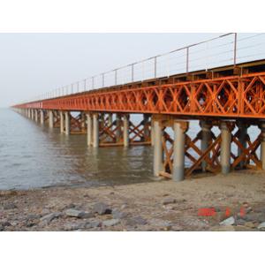 Prefabricated Delta Bailey Bridge / Steel Truss Bridge With Steel Structure