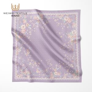 Quality Premium Supplier Wholesale Headscarf Lady Floral Print Cotton Voile Smooth Feeling Polyester Square Floral Malaysian Women Hijab for sale