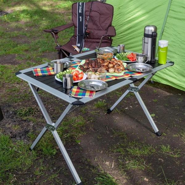 Portable Lightweight Aluminum Folding Table for Outdoor Garden Patio Party Event