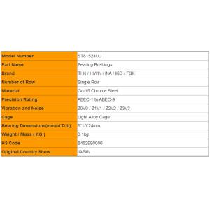 IKO Linear Rotating Bearings Bushings ST81524UU Size 8*15*24mm