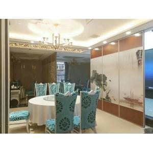 Hanging System Foldable Acoustic Movable Partition Walls Aluminum Frame 6m