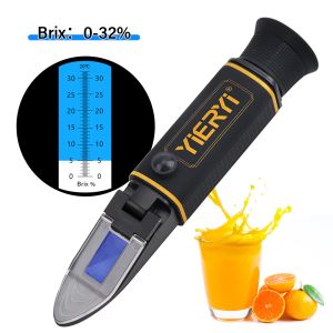 China Handheld Digital Refractometer with 0–32% Brix Range Optical Measurement and No Batteries Required on sale