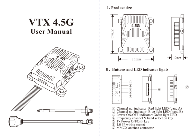 4.5GHz 2.5W Long Range FPV VTX Video Transmitter and Receiver with 20km Range and 16 Channels