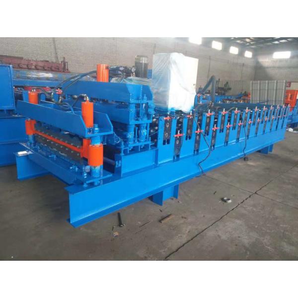 0-12 M / Min Rolling Speed Glazed Tile Roll Forming Machine Driven By 1.2 Inch Single Chain