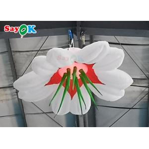 Customized Giant Inflatable Flower Hanging Wedding Inflables LED Flower