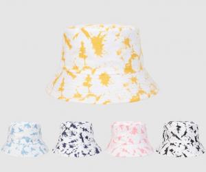 China Printed Tie Dye Graffiti Sunscreen Double-Sided Wear Bucket Hat for women and men on sale