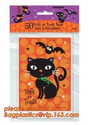 gravure printing halloween party bag, cute design food grade plastic cookie