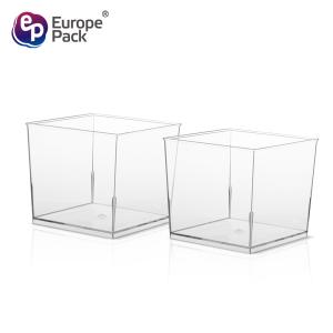 China Manufacturer custom printed square clear mini smoothie yoghurt dessert