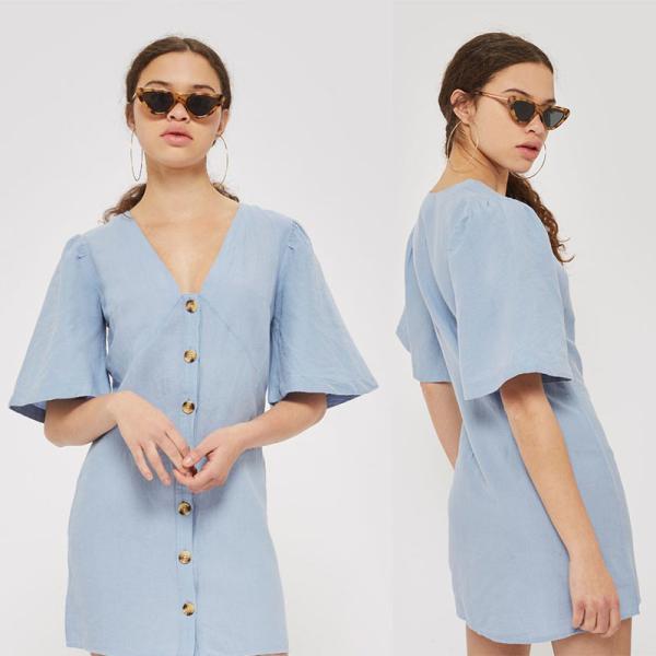 Buy High Quality Wholesale Breathable Soft Loose Casual Shirt Dress Cotton at wholesale prices