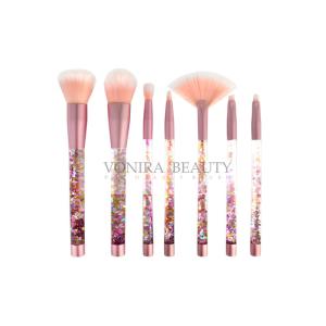 China Flamboyant Handle Mass Level Makeup Brushes Tools Light Pink Ferrule on sale